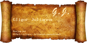 Gligor Julianna névjegykártya